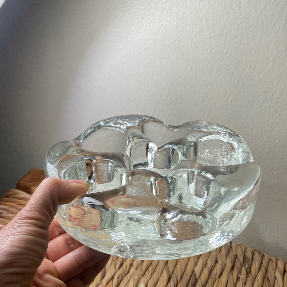 Vintage Pilgrim Glass Clear 6-Hole Votive Candle Holder — Heavy 3.5 lb